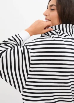 bonprix Sweat-shirt col polo et encolure en V|Femme Sweats