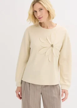 Femme bonprix Sweats|Sweat-shirt en néoprène avec application