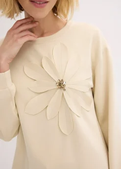 Femme bonprix Sweats|Sweat-shirt en néoprène avec application