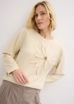 Femme bonprix Sweats|Sweat-shirt en néoprène avec application