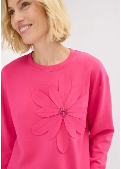 bonprix Sweat-shirt en néoprène avec application|Femme Sweats