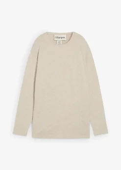 bonprix Sweat-shirt long aspect maille|Femme Sweats