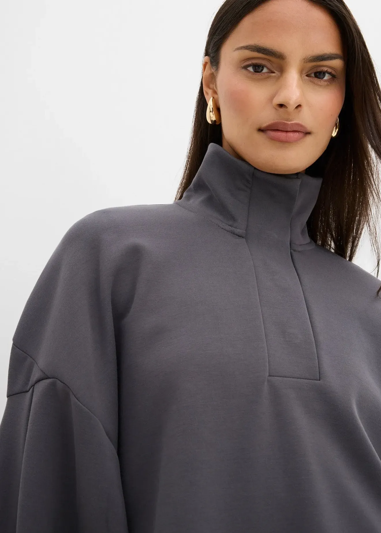 bonprix Sweat-shirt oversize en néoprène|Femme Sweats