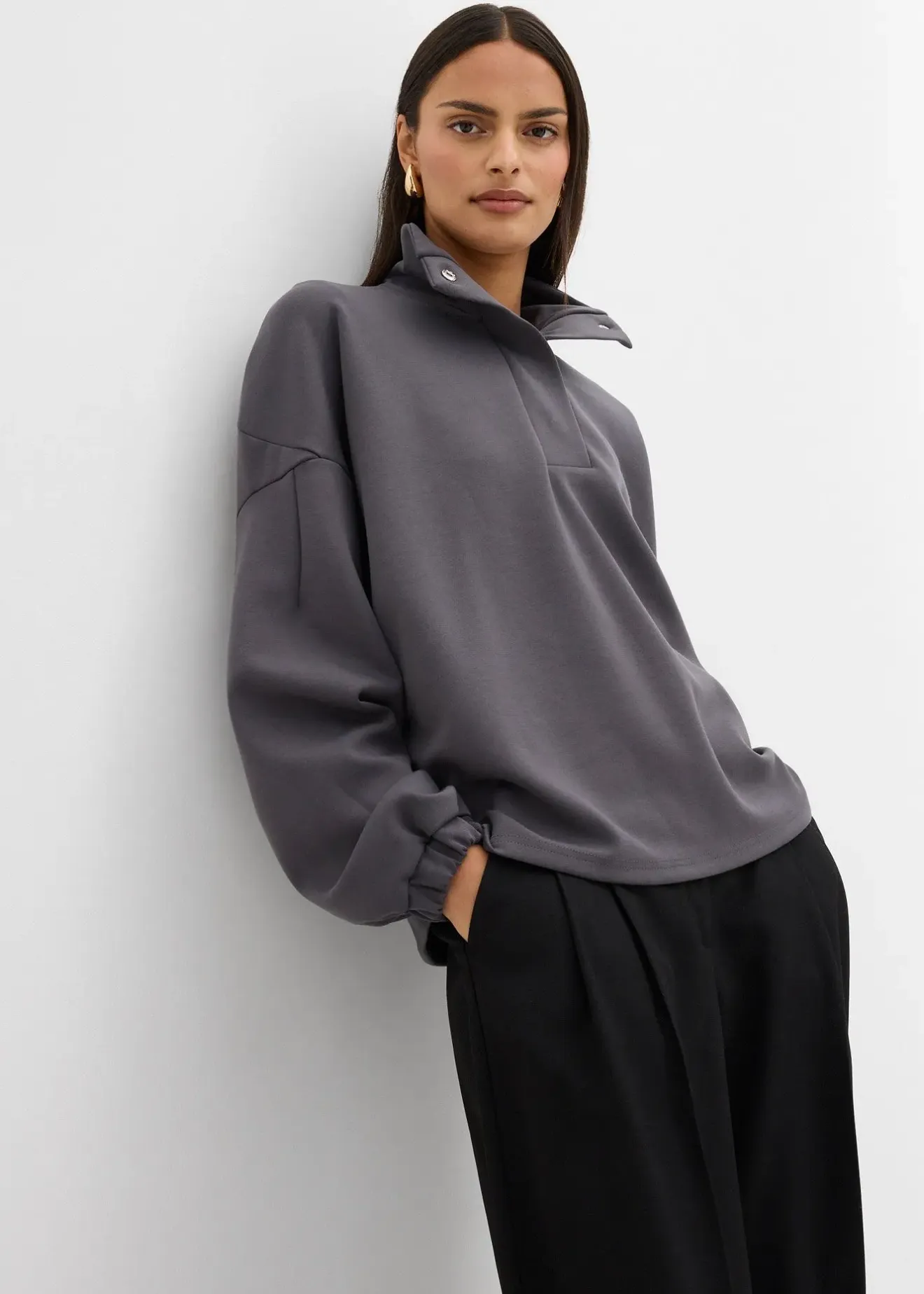 bonprix Sweat-shirt oversize en néoprène|Femme Sweats