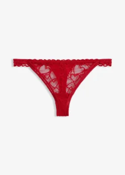 bonprix Tanga à dentelle cœurs|Femme Dessous|Bas