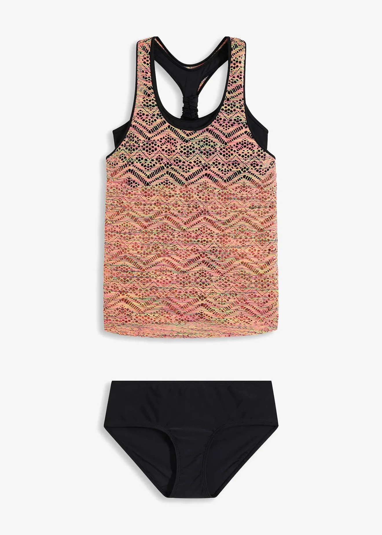 Femme bonprix Tankinis|Tankini avec dentelle extensible (ens. 2 pces)