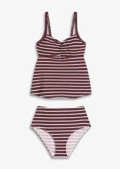 Femme bonprix Tankinis|Tankini (ens. 2 pces) avec décolleté froncé