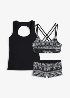 Femme bonprix Maillots De Bain Couvrants|Maillots De Bain Sport|Tankini (ens. 3 pces) avec haut brassière