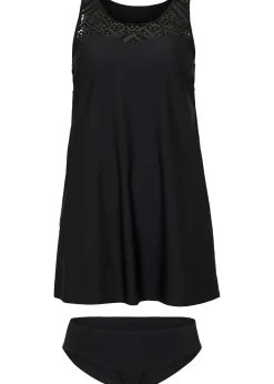 bonprix Tankini long (ens. 2 pces) avec dentelle, séchage rapide|Femme Tankinis