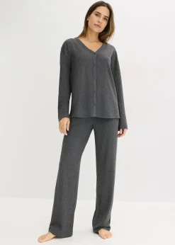 bonprix Tenue d’intérieur en matière côtelée|Femme Homewear|Lingerie Nuit