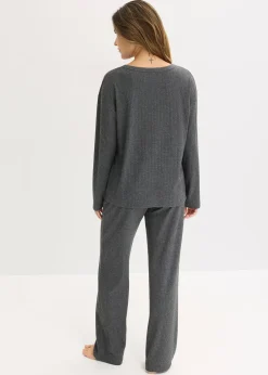 bonprix Tenue d’intérieur en matière côtelée|Femme Homewear|Lingerie Nuit