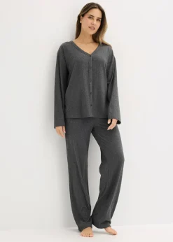 bonprix Tenue d’intérieur en matière côtelée|Femme Homewear|Lingerie Nuit
