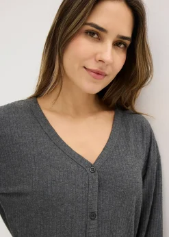 bonprix Tenue d’intérieur en matière côtelée|Femme Homewear|Lingerie Nuit