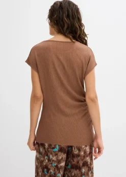 Femme bonprix T-Shirts & Tops|Top à base asymétrique en crêpe léger