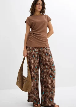 Femme bonprix T-Shirts & Tops|Top à base asymétrique en crêpe léger