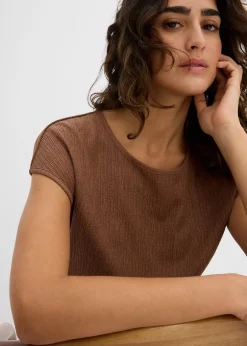 Femme bonprix T-Shirts & Tops|Top à base asymétrique en crêpe léger