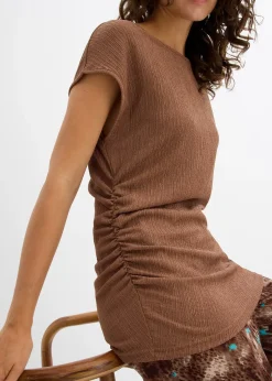 Femme bonprix T-Shirts & Tops|Top à base asymétrique en crêpe léger