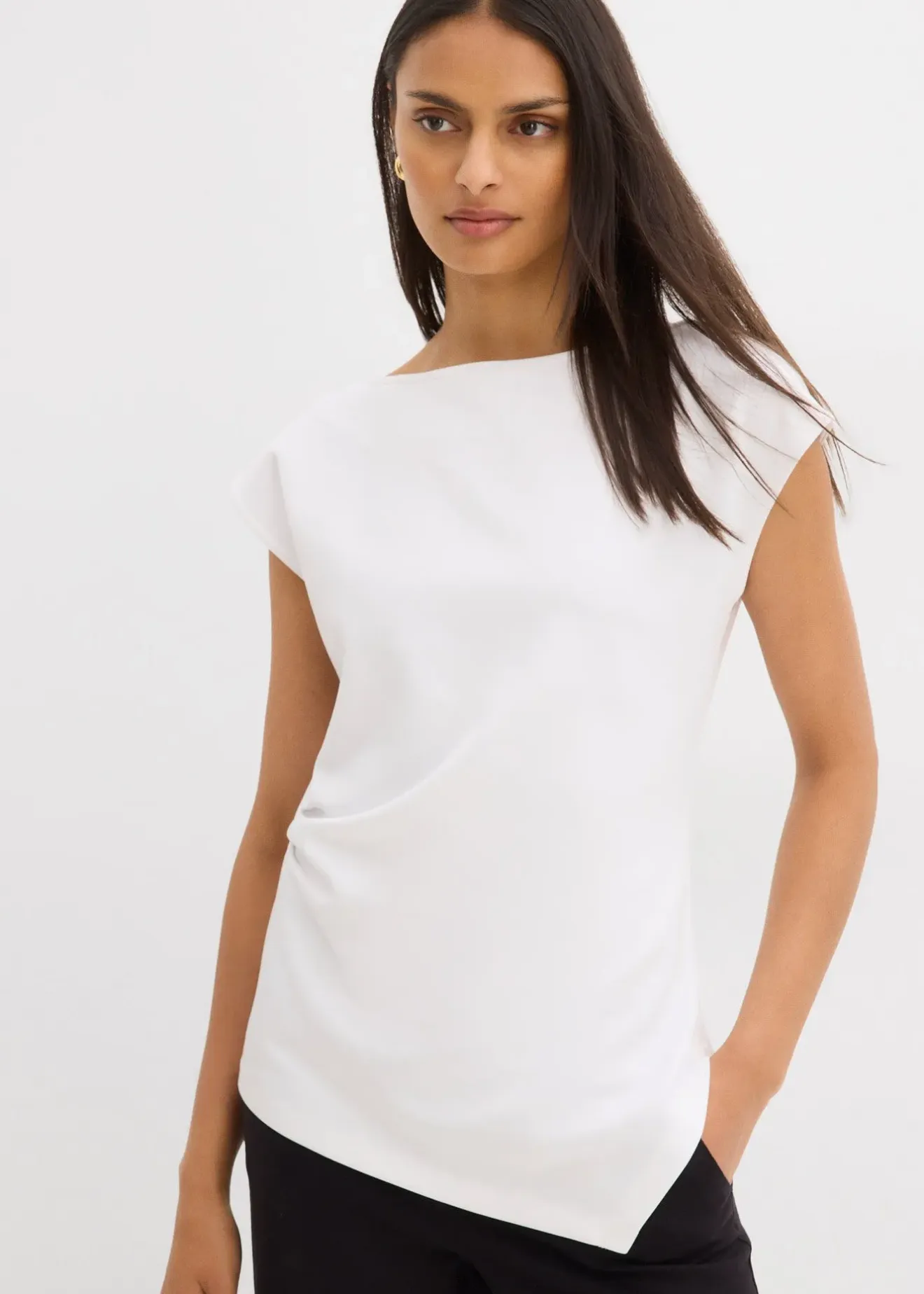 Femme bonprix T-Shirts & Tops|Top à base asymétrique en matière néoprène confortable