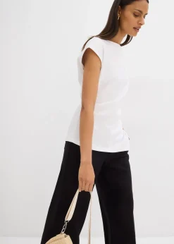 Femme bonprix T-Shirts & Tops|Top à base asymétrique en matière néoprène confortable