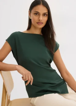 bonprix Top à base asymétrique en matière néoprène confortable|Femme T-Shirts & Tops