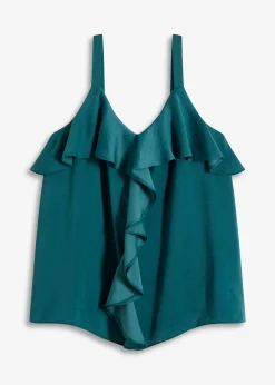 Femme bonprix Chemisiers|T-Shirts & Tops|Top à bretelles fines en satin brillant