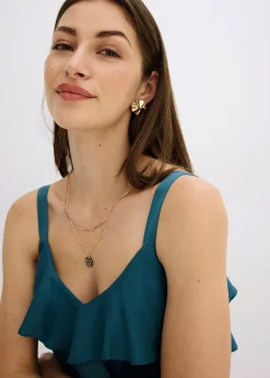 Femme bonprix Chemisiers|T-Shirts & Tops|Top à bretelles fines en satin brillant