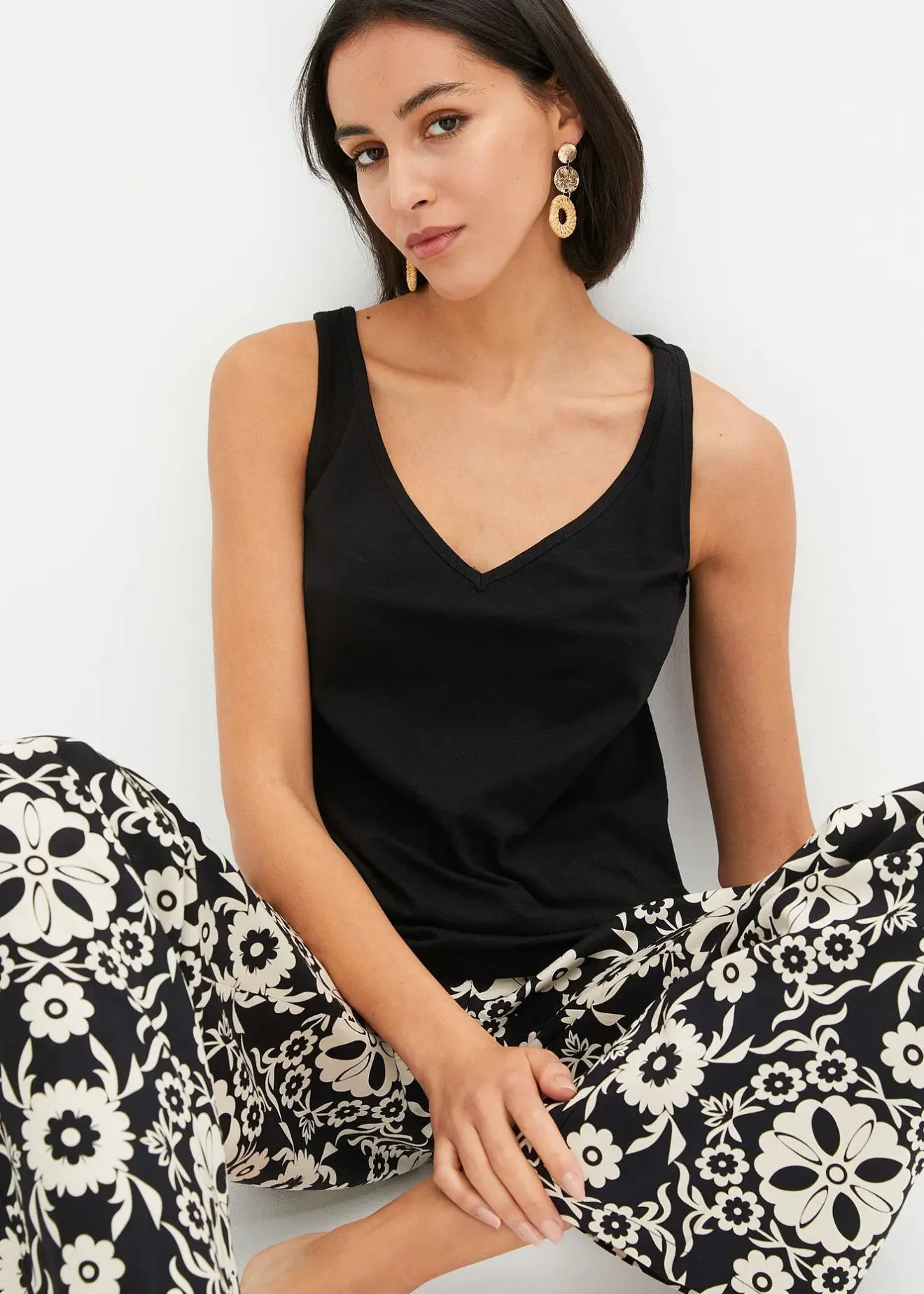 Femme bonprix Basiques|T-Shirts & Tops|Top 100% coton