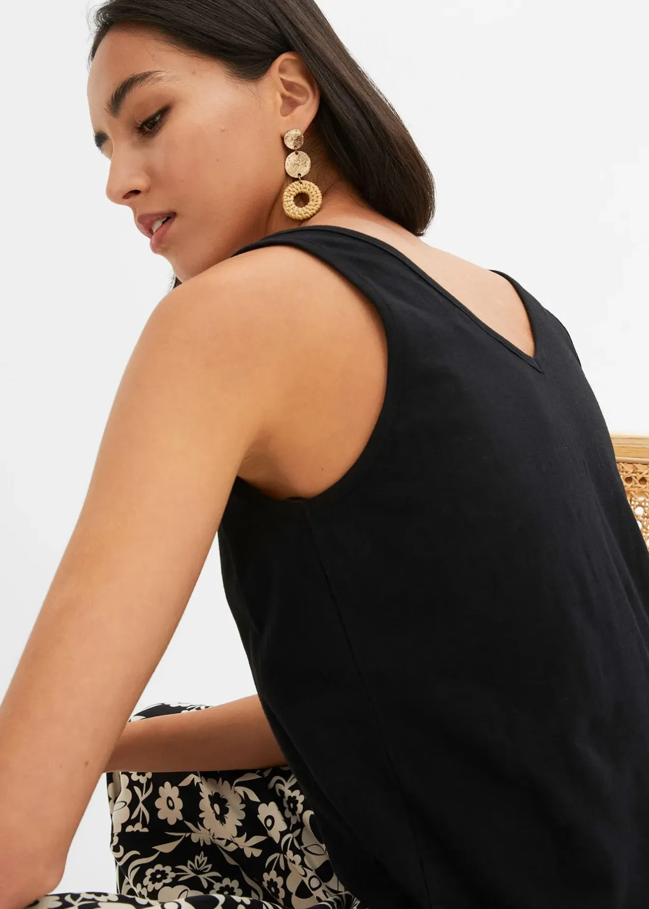 Femme bonprix Basiques|T-Shirts & Tops|Top 100% coton