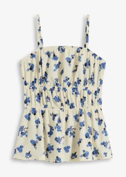 Femme bonprix T-Shirts & Tops|Top à fines bretelles en crêpe texturé