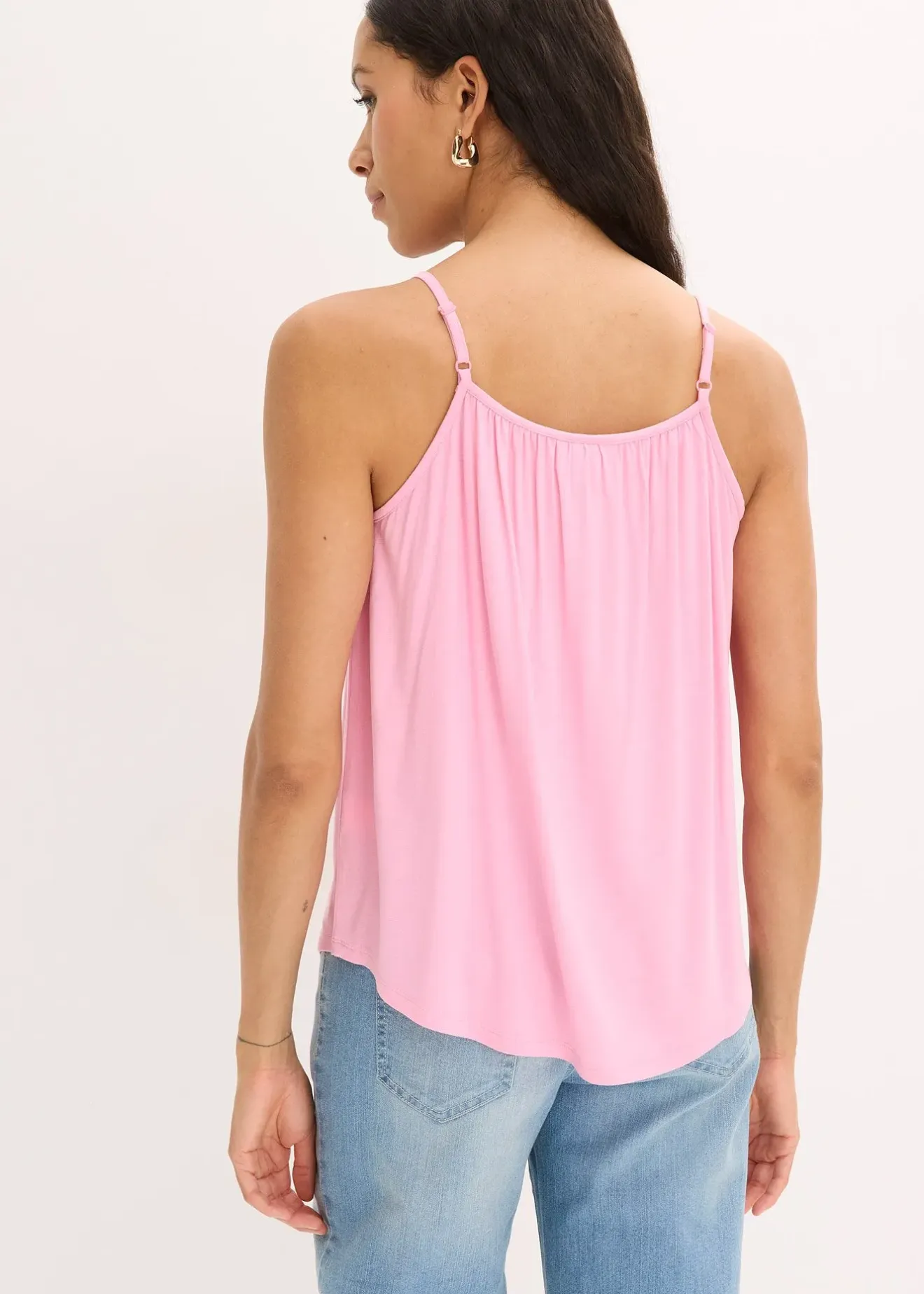 Femme bonprix T-Shirts & Tops|Top à fines bretelles en viscose fluide