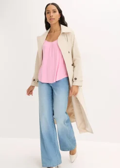 Femme bonprix T-Shirts & Tops|Top à fines bretelles en viscose fluide