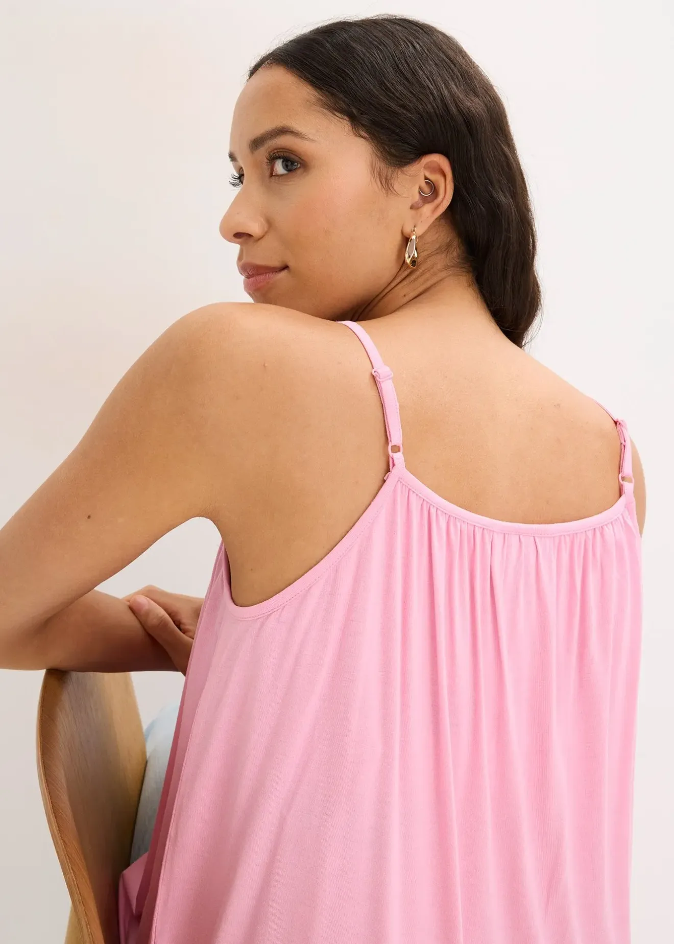 Femme bonprix T-Shirts & Tops|Top à fines bretelles en viscose fluide