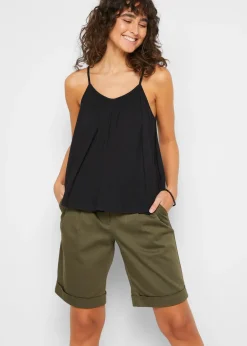 bonprix Top à fines bretelles en viscose fluide|Femme T-Shirts & Tops