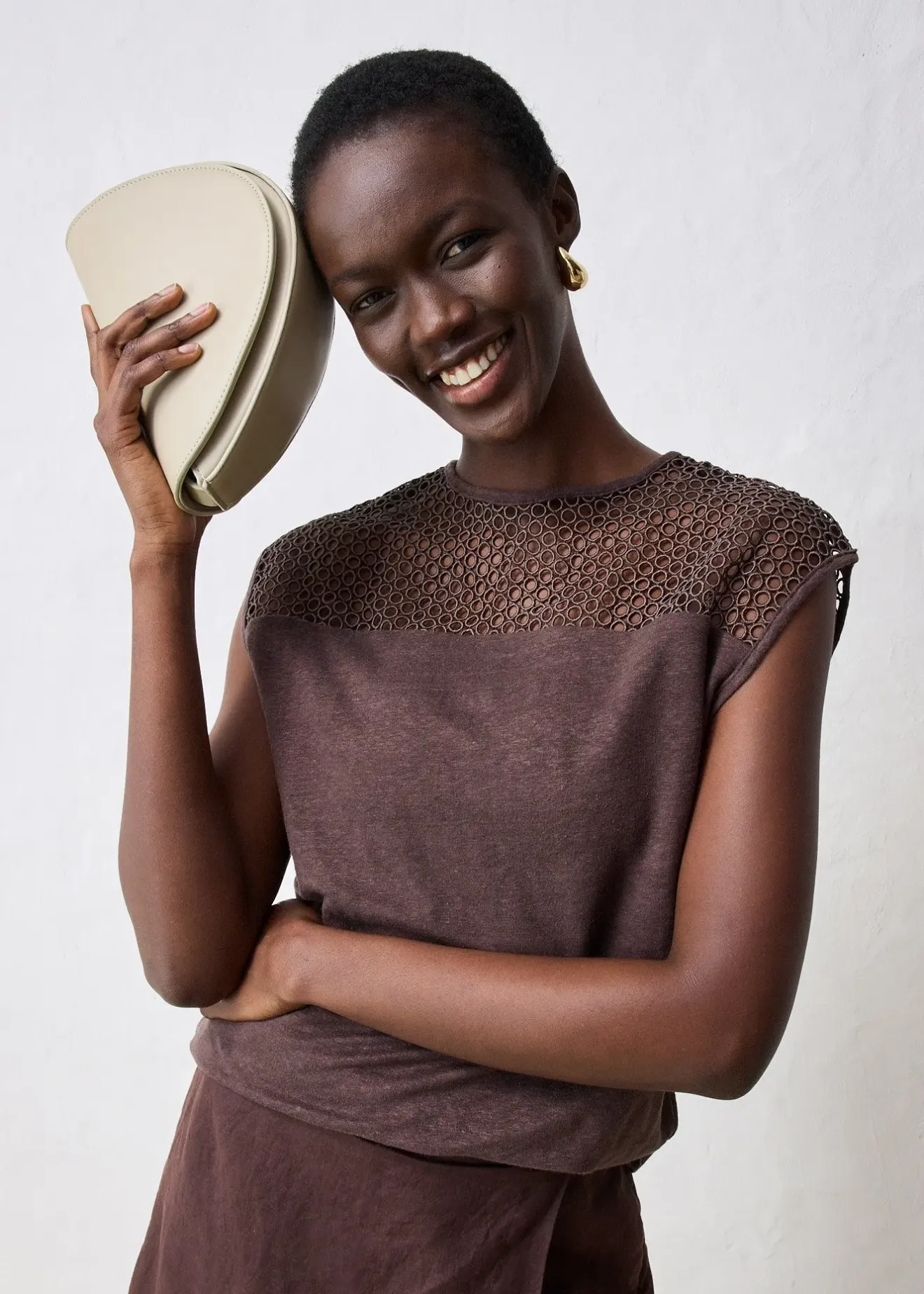 bonprix Top 100% lin|Femme Premium|T-Shirts & Tops