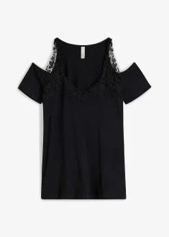 bonprix Top à épaules dénudées à dentelle|Femme T-Shirts & Tops