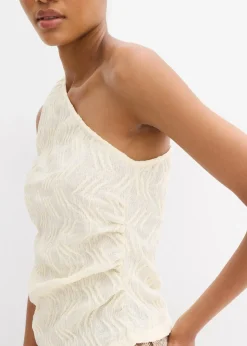 Femme bonprix T-Shirts & Tops|Top asymétrique en matière texturée