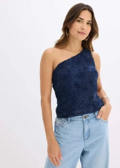 bonprix Top brodé une épaule|Femme T-Shirts & Tops