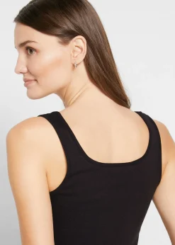 bonprix Top côtelé 100% coton|Femme Tricots De Peau|Basiques