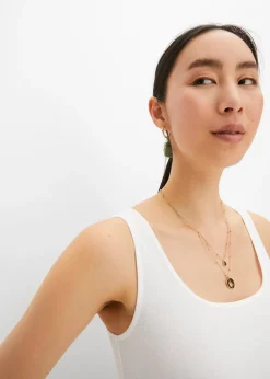 Femme bonprix Tricots De Peau|Basiques|Top côtelé 100% coton