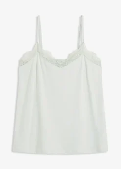 Femme bonprix Lingerie Nuit|Top de pyjama en coton et viscose