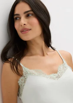 Femme bonprix Lingerie Nuit|Top de pyjama en coton et viscose