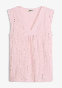 Femme bonprix T-Shirts & Tops|Top en broderie anglaise