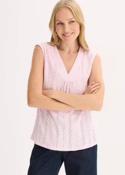 Femme bonprix T-Shirts & Tops|Top en broderie anglaise