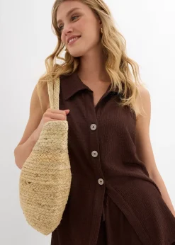 Femme bonprix T-Shirts & Tops|Top en crêpe texturé