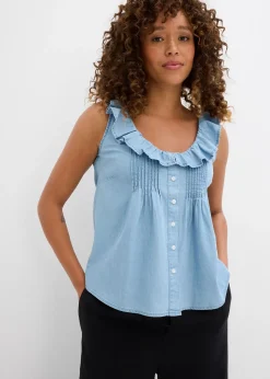 bonprix Top en jean de coton|Femme Chemisiers|T-Shirts & Tops