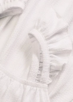 bonprix Top en jersey crêpe à bretelles volantées|Femme T-Shirts & Tops