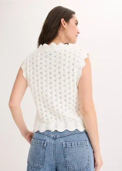 Femme bonprix Maille|T-Shirts & Tops|Top en maille 100% coton
