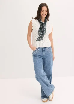 Femme bonprix Maille|T-Shirts & Tops|Top en maille 100% coton