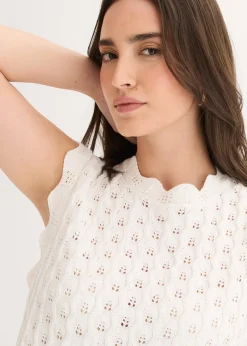 Femme bonprix Maille|T-Shirts & Tops|Top en maille 100% coton