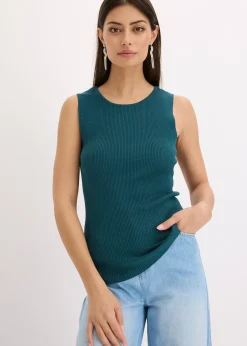 bonprix Top en maille avec un lien brillant|Femme Maille|T-Shirts & Tops